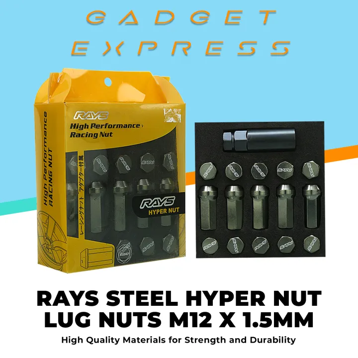 Rays Hyper Nut Black Lug Nuts 12 x 1.5mm Lazada PH