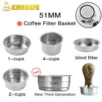 【LZ】☃  Cesta de filtro de café para Delonghi substituição não pressurizada acessórios para máquinas espresso ferramenta barista EC9335 EC9665 51mm