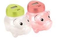 Funny DIGITAL JOCCA piggy-shaped HUCHA that counts coins. Piggy bank for money savings. ORIGINAL gift for child