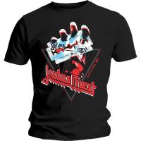 Judas Priest British Steel Hand Triangle เสื้อยืดอย่างเป็นทางการ MERCH