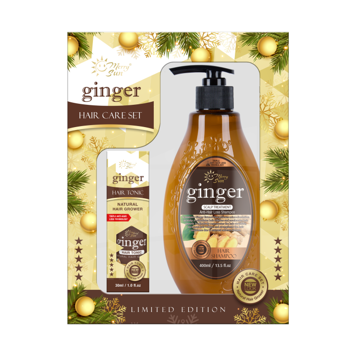 Merry Sun Hair Ginger Shampoo Bottle 400 ml and Merry Sun Ginger Hair