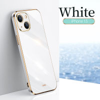 สำหรับ iPhone 13Mini Case หรูหราชุบปลอก IPhone13 Soft TPU 6D กันกระแทกฝาหลังโทรศัพท์