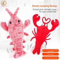 Hot Sale Electric Jumping Shrimp Plush Doll Usb Rechargeable Simulation Lobster Plush Toys For Children Pets Gifts