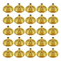 50Pcs Gold Mini Hand Held Flag Stand Base Table Flag Base Bar Restaurant Party Conferences Desktop Display Decoration