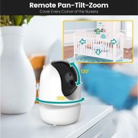 4.3Inch IPS Screen Wireless PTZ Intercom Baby Monitor Temperature Display Nanny Cam EU Plug