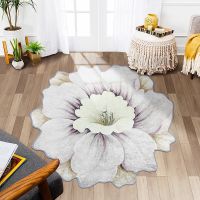 Modern Fresh Irregular Flower Carpets for Living Room Sofas Decoration Bedroom Round Carpet Bedside Art Floor Mats Area Rugs