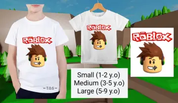 5-9 Years Kids Short Sleeve Roblox Printed T-shirts Tops