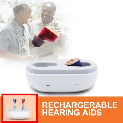 ZZOOI Rechargeable Hearing Aids Mini Invisible Inner Ear Hearing Aid Wireless High Quality Sound Amplifier For Deafness Headphones