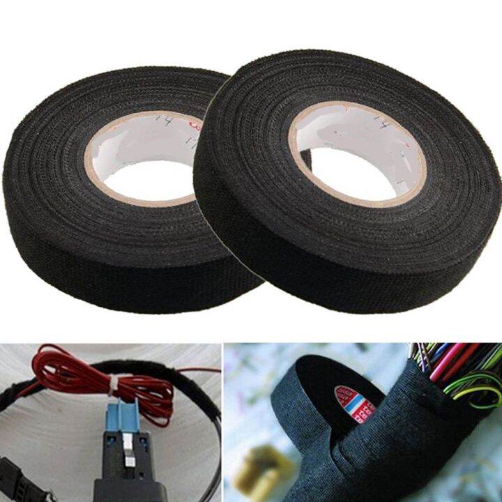 CLOTH 19mm X 15M Fabric Adhesive Sealant Roll Wiring Harness Tape Weft ...