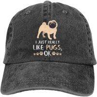 I Just Really Like Pugs, Ok Hat Cap Vintage Jeans Cowboy Hat Sun Hat for Men Women