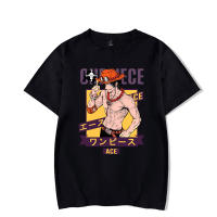 One Pes Tee Ace และ Luffy Print Manga Style Harajuku Print Summer Top Casual Tee แฟชั่นแขนสั้นผ้าฝ้าย