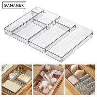 Transparent Drawer Box Cosmetic Cabinet Anti-Scratch Sundries Organizer Office Desk Storage Box Shelf Drawer Divider Container