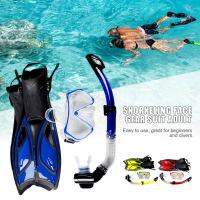 Anti-Fog ชุดดำน้ำซิลิโคนหน้ากากว่ายน้ำ Fins Dry Top Snorkel Quick Dry Gear สำหรับผู้เริ่มต้น Divers ว่ายน้ำอุปกรณ์