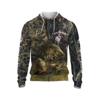 Carp Fishing Hoodies Animal Hunting 3D Printed Sweatshirt Men Women Fashion Zipper Hoodie Harajuku Streetwear Camouflage Jackets