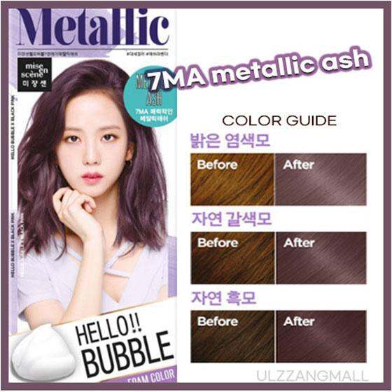 โฟมเปลี่ยนสีผม-mise-en-scene-hello-bubble-foam-color-black-pink-30g-ยาย้อมผม-ครีมเปลี่ยนสีผมแบบฟองโฟม