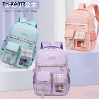 Schoolbag primary school girls first second third to sixth grade reduce the burden and protect ridge light princess childrens backpack