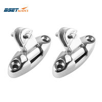 2PCS Stainless Steel 316 Boat Bimini Top Mount Swivel Deck Hinge With Rubber Pad Quick Release Pin Marine Accessories