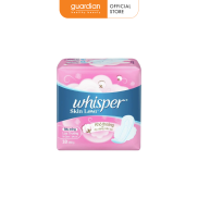 Băng vệ sinh Whisper Skin Love mặt bông siêu mỏng cánh 18 miếng 24cm