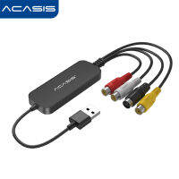 【สินค้าใหม่ ACASIS การ์ดจับภาพวิดีโอ USB2.0อะแดปเตอร์เสียง USB 2.0 เป็น 3*RCA สําหรับกล่องตั้งค่า DVD กล้อง การ์ดจับภาพ Av Live Record In PAL NISC รองรับ Windows XP 7 8 100