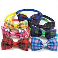 3050pcs Pet Puppy Dog Cat Hair Accessories Plaid Pattern Bowties Ties Dog Grooming Accessories for Small Dogs Pet Supplies