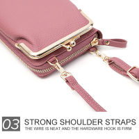 Vertical One Shoulder Cell Phone Case and Wallet Phone Purse Bag with Adjustable Trap for Women Girl Female AC889