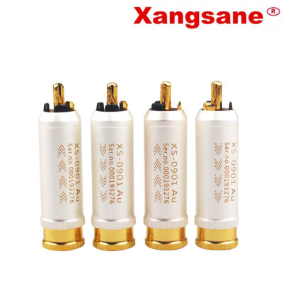 ของแท้100% หัว RCA Xangsane รุ่น XS-0901AU ทองแดง occ ชุบทอง24K ราคาต่อ1แพ็ค (4หัว) / ร้าน All Cable