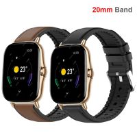 สายหนังซิลิโคนนิ่ม20มม. สำหรับ Huami Amazfit Bip 3 Pro U S Lite ห่วงคล้องสายนาฬิกาสปอร์ตผู้ชายสำหรับ GTS 4 3 2 2E Mini GTR 42มม.