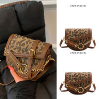 Winter New Luxury Brand Leopard Shoulder Bags for Womens High Quality PU Leather Designer Handbag Crossbody Bag