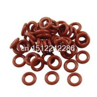 ஐ 10 Pcs 11mm OD 2.5mm Thickness Red Silicone O Ring Oil Seals