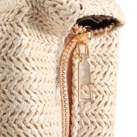 Women Straw Crossbody Bag for Small Knitting Summer Purse and Handbag Vacational Bucket Beach Bags