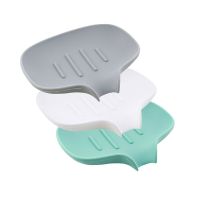 Ellipse Shape Silicone Soap Holder Shower Non-Slip Soap Drain Rack Kitchen Sponge Box Storage Drainage Rack Bathroom Accessories Soap Dishes