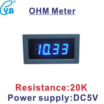 【2023】20K Resistance Meter OHM Tester Reader Measuring Instrument DC 5V LED Digital Ohm Meter Ohmmeter Resistor Meter Panel OHM Meter