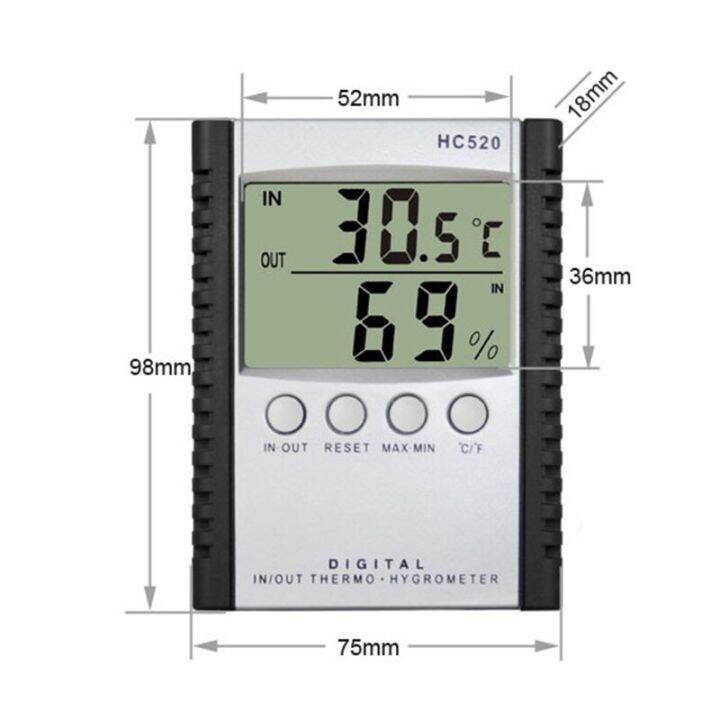 Indoor Outdoor Digital Thermometer Hygrometer Humidity Temperature