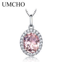 UMCHO Sky Blue Topaz Gemstone Pendants Necklaces for Women 925 Sterling Sliver Oval Romantic Wedding Gift Valentines Jewelry