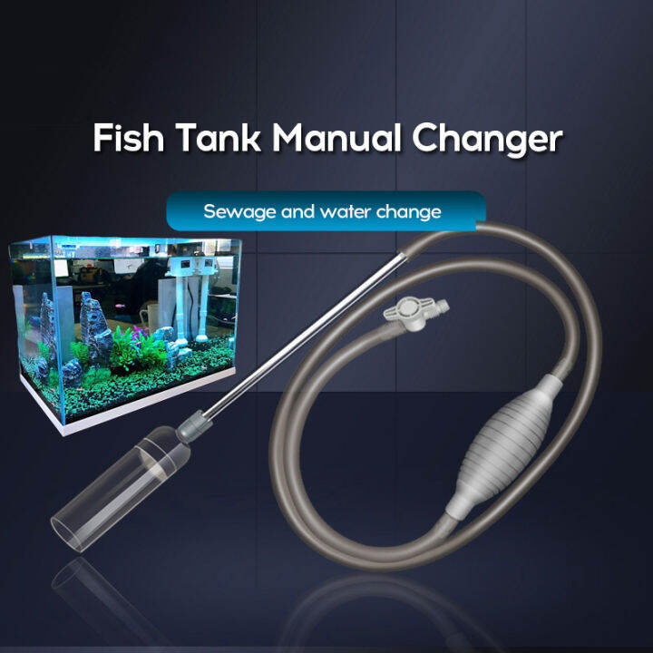 Aquarium Siphon Fish Tank Syphon Vacuum Cleaner Pump Semiautomatic