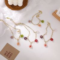 GREAD สร้อยข้อมือลูกปัด Choker สร้อยคอลูกปัดสีสันหวานทำจากโลหะผสมสไตล์วินเทจ