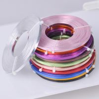 10meters/roll 5x1mm 12Colors Flat Aluminum Soft Metal Wire for Jewelry Making DIY Crafts Cord