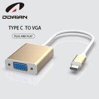 [LUNA electronic accessories] HDMI Usb 3.1 Type C เป็น VGA Video Converter USB C เป็น VGA 4K Mobile Computer Typee C Adapter สำหรับโทรศัพท์มือถือ /Macbook