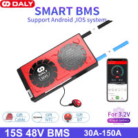 Daly สมาร์ทบลูทูธ BMS 15S 48V LiFePO4 30A 40A 60A 80A 100A 120A 150A BMS สำหรับ E-Bike พลังงานแสงอาทิตย์ไฟฟ้าเก็บ Discharge ป้องกัน Balance พอร์ตทั่วไป