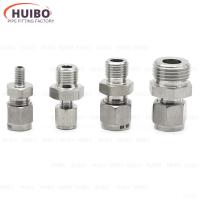 1pcs SS 304 Stainless Steel Pipe Fitting Double Ferrule Ring Compression Connector M5 M6 M8 M10 M12 M14 M16 M18 M20 Male Metric