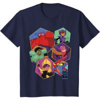 Cartoon Big Hero 6 graphic cotton O-neck T-shirt for men