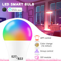 ทำงานร่วมกับ Alexa Smart LED หลอดไฟ RGB เปลี่ยนสี E27 โคมไฟ 220V 110V APP ควบคุมหรี่แสงได้ Bluetooth-Compatible ไม่มี WIFI-ju544982