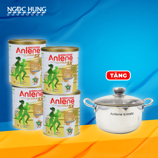 Tặng 1 quà  4 lon anlene gold 5x tặng 1 nồi inox 3 đáy 20cm - ảnh sản phẩm 1