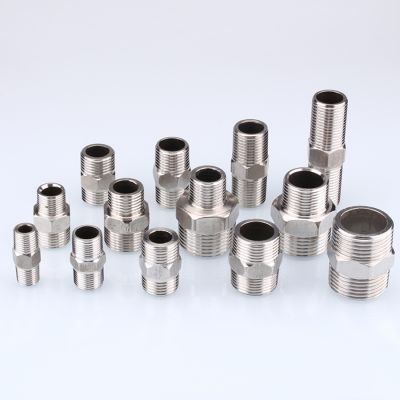Stainless Steel Male Thread Hexagon Butt joint DN8/10/15/20 x 1 / 4 3 / 8 1 / 2 1 Reducing Joint For Water Heating Fittings