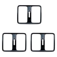 3X for Vezel -V 2021 2022 Interior Car Glossy Black Rear Seat Air Conditioning Vent Cover Trim Decoration