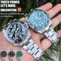 2023 Original ✗ 20Mm Cincin Jam Tangan Baja Tahan Karat Perak Polesan Mengilap untuk Tali Peran Kapal Selam Rolex Jam Tangan GMT Gesper Tipe Geser