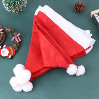 10Pcs New Year Christmas Hat Santa Claus Merry Christmas Festival Supplies Decor