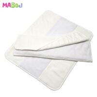 MABOJ Trifold Diaper Inserts Bamboo Cotton Stay Dry Suede Cloth Ecological Pocket Nappy Cover Insert One Size Washable 35x30cm Cloth Diapers