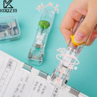 Cute Paper Binding Clamp Cartoon Design Paper Fixing Clip Office Paper Traceless Clamp Stapler Tools Staplers Punches