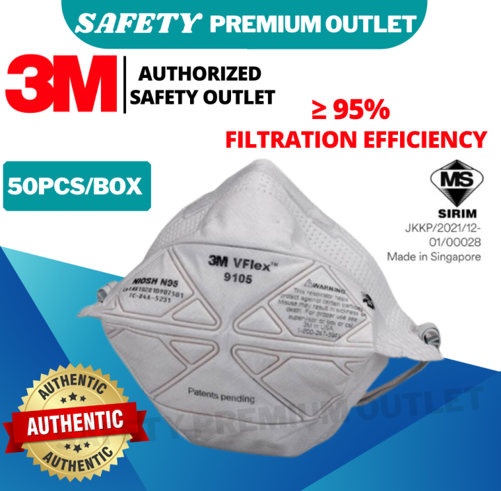 [AUTHENTIC] 3M 9105 N95 Vflex Particulate Respirator (Good Quality